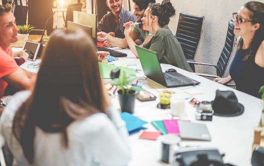 millennials collaborating at a business meeting - Lead Belay